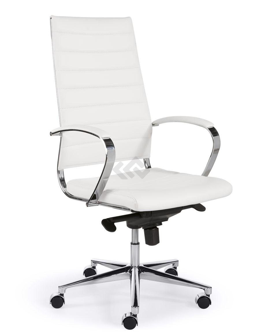 Jeugd compileren schreeuw Design bureaustoel 601, hoge rug in wit PU bestellen • Kantoormeubelland.nl